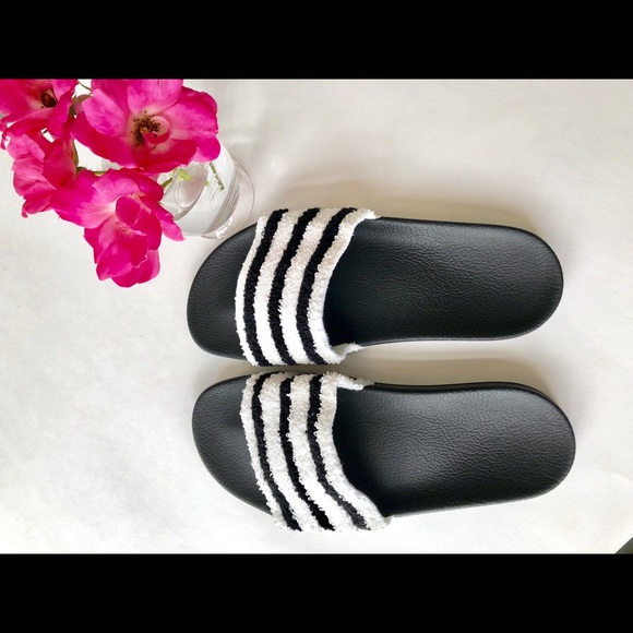 terry cloth adidas slides